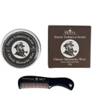 Gbs Sweet Tobacco Mustache Wax & Styling Grooming Comb Set 1.7oz/50gm. Fixed Price $17.99.