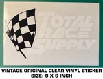 Total Race Supply - Vintage Original Clear Vinyl Decal Sticker Nhra Scca. Fixed Price $10.06.