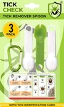 Tick Remover Spoon 3 Pack W Id Card Carabiner Lightweight. Fixed Price $12.97.