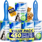 Petlovers Extra Sticky Lint Roller Mega Value Set 450 Sheets For 5 Pack, Blue. Fixed Price $43.17.