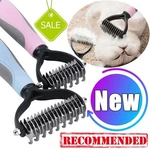 Pet Hair Removal Brush Deshedding Tool Dog Cat 2 Sided Undercoat Shedding Comb. Fixed Price $6.25.