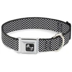 Dog Collar Bone Herringbone Black/white Small 9.5-13". Fixed Price $29.63.