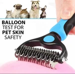 Pet Grooming Combo - Blue Deshedding Brush With Metal Comb For Detangling Pets.. Fixed Price $6.99.