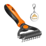 Peteola - Pet Grooming Brush 2 Sided Undercoat Rake For Cats & Dogs Orange. Fixed Price $12.50.