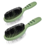 Safari Pin And Bristle Combo Dog Brush, Green. Fixed Price $15.95.