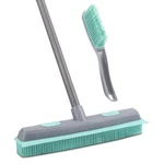 Conliwell Rubber Broom Carpet Rake For Pet Hair, Fur Iron Handle, Blue. Fixed Price $24.64.
