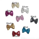 Puppy Bows Tiny 3/4" Rhinestone Bowknot Dog Bow Pet Hair Clip Topknot Barrette. Fixed Price $5.65.