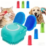 Pet Dog Cat Silicone Softy Massage Bath Brush Scrubber Shampoo Dispenser-#-. Fixed Price $8.24.