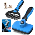 3pcs Self Cleaning Slicker Brush & Pet Grooming Rake Flea Comb For A-blue. Fixed Price $23.12.