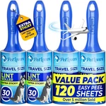 Petlovers Extra Sticky Lint Roller Mega Value Set For Pet 4 Pack Mini, Blue. Fixed Price $21.51.
