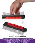 Magic Spring Comb Rotating&retracting Flexible Stainless-steel Pin Dog Cat Pets. Fixed Price $19.99.
