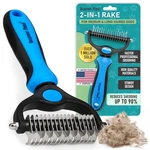 Maxpower Planet Original Pet Grooming Rake - Double-sided Deshedding Dematting T. Fixed Price $16.88.