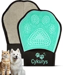 Pet Hair Removal Glove For Dogs & Cats, 2-in-1 Double-sided Grooming Tool, E. Fixed Price $18.00.