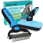 Dog Rake & Brush Deshedding Grooming Tool Self Cleaning Slicker Pgt Rbb Led. Fixed Price $51.99.