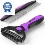 Docrok Pet Grooming Brush And Metal Comb Combo - Undercoat Rake For Purple. Fixed Price $30.39.
