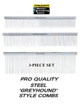 Master Grooming Tools Greyhound Style 3pc Pro Set Comb Steel Kit Pet Dog Cat*new. Fixed Price $34.19.