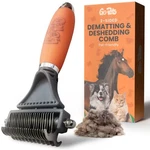 Gopets 2-in-1 Dematting Comb For Dogs, Pet Grooming Rake, Double-sided Dog Brush. Fixed Price $69.99.