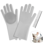 Delomo Dog Washing Gloves W/comb: Soft Silicone Pet Grooming & Deshedding Glove. Fixed Price $27.08.