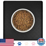 Ptlom Pet Silicone Placemat For Dog Cat Bowls - Waterproof Non-slip Mat Black. Fixed Price $14.56.