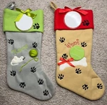 " Woof Dog Puppy Paws Or Meow Cat Kitty Personalizable Stocking. Fixed Price $16.14.