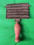 Vintage Curry Comb Metal Red Wood Handle Horse Animal Groomer Brush Cowboy. Fixed Price $24.99.