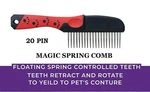 Pet Magic Spring 20 Pin Comb Handle Rotating&retracting Stainless-steel Pins. Fixed Price $15.99.