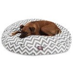 Majestic Pet Gray Chevron Large Round Indoor/outdoor Dog Bed, Removable Cover. Fixed Price $143.95.