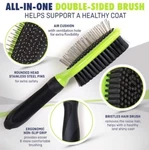 Dog Grooming Wire Pin Double Sided Brush Deshedding Tool Pet Groomers Set Comb. Fixed Price $17.91.