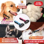 Pet Grooming Brush Dog Cat Undercoat Rake Double Sided Deshedding Tool Blue. Fixed Price $5.74.