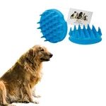 Hand Brush For Dogs And Cats With 31 Deep Soft Fingers - Easily Lift Blue. Fixed Price $16.55.