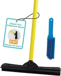 Pet Hair Removal Rubber Broom, Telescopic Handle With Lint Brush. Fixed Price $37.69.