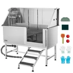 Vevor 62in Pet Grooming Bath Tub Stainless Steel W/ Stairs & Water Filter Board. Fixed Price $1099.99.