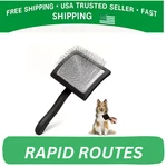 Dog Slicker Brush For Grooming Doodle Hair, Extra Long Pin Poodle. Fixed Price $12.49.