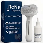 Renu Dog Brush, Fresh Fur Shower 3-in-1 Self-cleaning Steamy Pet White. Fixed Price $25.99.