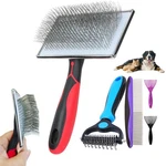 Eafbao 5-in-1 Dog & Cat Extra Long Pin Grooming Kit Slicker Brush Red,blue. Fixed Price $27.76.
