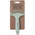 Dexypaws: Pet Double Deshedding Undercoat Rake - Sage Green, Grooming Tool. Fixed Price $23.99.