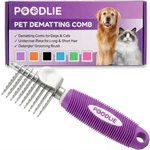 Poodle Dematting Fur Rake Comb Brush For Dogs And Cats - Long 2.5" Steel Safety. Fixed Price $14.50.