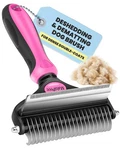 Malsipree Dog Brush For Shedding - 2 In 1 Undercoat Rake Deshedding Tool .... Fixed Price $29.14.