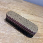 Vtg Austria Top Grain Cowhide Ostrich Embossed Travel Clothes Brush Manicure Kit. Fixed Price $16.19.