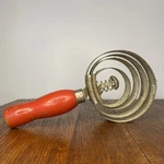 Vintage Metal Horse Animal Curry Comb Groomer Brush Red Wood Handle. Fixed Price $15.00.