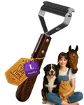 Large Dual-sided Dogs And Cats Brush For Shedding, Unique Blade Designed Desh.... Fixed Price $40.09.