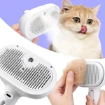 Fonsufa Cat Steam Brush, 3 In 1 Pet Hair Removal Tool, Self Cleaning White. Fixed Price $18.99.
