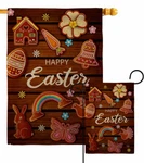 Chocolate Easter Burlap Garden Flag Springtime Decorative Gift Yard House Banner. Fixed Price $28.95.