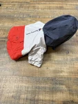 Champion Dog Jacket Small Red Gray Blue Hooded Pet Coat Windbreaker. Fixed Price $15.99.