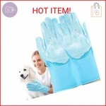 Jinhuiyuan Pet Grooming Gloves, Dog Washing Gloves With Silicone Teeth, Bath. Fixed Price $9.28.
