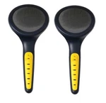 Dog Grooming Round Slicker Brushes Comfort Grip Black And Yellow Groomers Tool. Fixed Price $16.89.