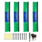 Uimoso Livestock Scratching Brush Set 4pcs 16.9"for Cattle And Horses,green/blue. Fixed Price $42.99.