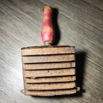 Vintage 9" Metal W/ Wood Handle Horse Animal Curry Comb Groomer Brush. Fixed Price $13.25.