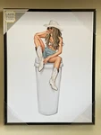 Western Cowgirl 11" X 14" Canvas Wall Art Lane Todd By Stupell. Fixed Price $28.00.
