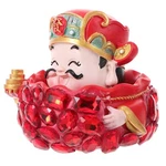 Resin God Of Fortune Shaking Head Statue - Car Cai Shen Dashboard Figurine For. Fixed Price $35.59.